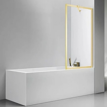 Шторка на ванну Veconi Palau PL-85G 60x150, брашированное золото