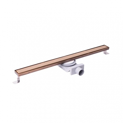 Душевой трап (лоток) Plumberia Selection PSL Linear 6x80 бронза