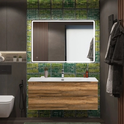 Мебель для ванной комнаты BelBagno Marino-cer-n 120 подвесна, rovere rustico