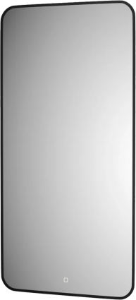 Зеркало Defesto Aura DF 2980S 80x120, с теплой подсветкой, сенсорный выключатель, черное