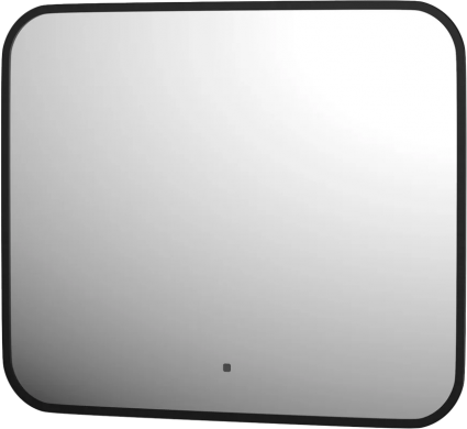 Зеркало Defesto Aura DF 2973RH 60x50, с теплой подсветкой, инфракрасный выключатель, черное