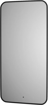 Зеркало Defesto Aura DF 2975R 50x100, с теплой подсветкой, инфракрасный выключатель, черное