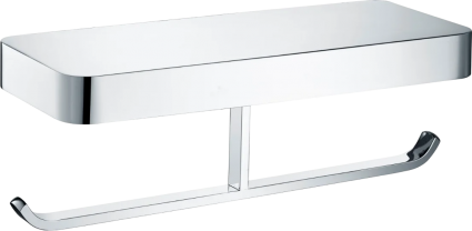 Держатель туалетной бумаги Wonzon & Woghand WW-8356 хром, с полкой