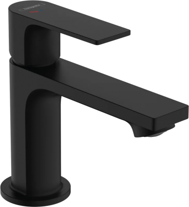 Смеситель для раковины Hansgrohe Rebris E 72553670 с донным клапаном, черный матовый
