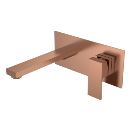 Смеситель для раковины Boheme Qubic 475-CB С ВНУТРЕННЕЙ ЧАСТЬЮ, copper brushed