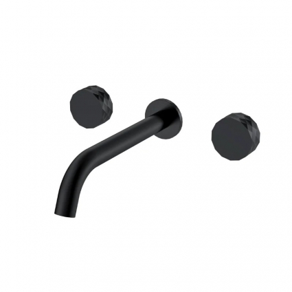 Смеситель для раковины Boheme Stick diamond 152-2-B С ВНУТРЕННЕЙ ЧАСТЬЮ, black