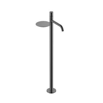 Напольный смеситель для раковины Boheme Stick 120-SGM shine gun metal diamond