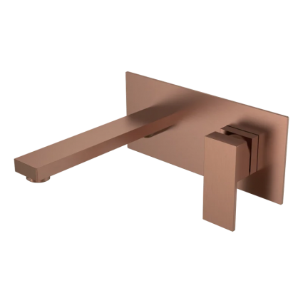 Смеситель для раковины Boheme Qubic 475-BRB С ВНУТРЕННЕЙ ЧАСТЬЮ, brushed bronze