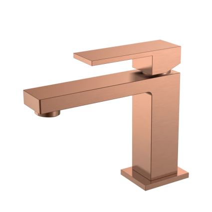 Смеситель для раковины Boheme Qubic 471-CB copper brushed