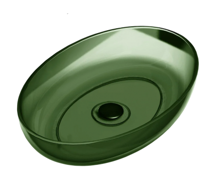 Накладная раковина Abber Kristall AT2801Emerald зеленая