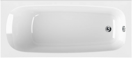 Акриловая ванна Cezares Eco 165-70-41-W37 без опоры 165x70 см, пристенная, белая