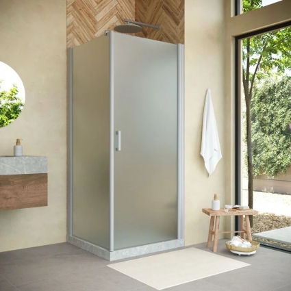 Душевой уголок Vegas Glass EP-Fis Novo 90*100 07 10 R 90x100 см, профиль матовый хром