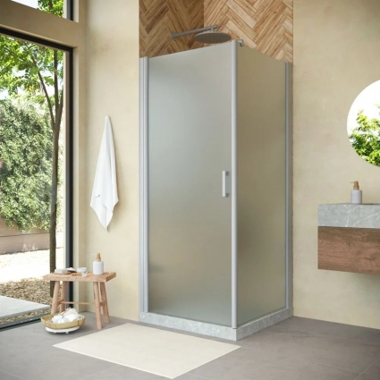 Душевой уголок Vegas Glass EP-Fis Novo 80 07 10 L 80x80 см, профиль матовый хром