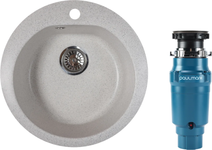 Комплект Мойка Reflexion Core RX1350TN олово + Измельчитель Paulmark Intenso I-400