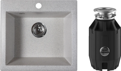 Комплект Мойка Reflexion Mini RX1150TN олово + Измельчитель Bone Crusher BC 910-AS