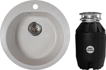 Комплект Мойка Reflexion Core RX1350TN олово + Измельчитель Bone Crusher BC 810-AS