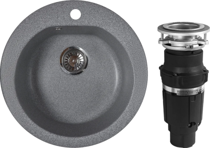 Комплект Мойка Reflexion Core RX1350GR гравий + Измельчитель Bone Crusher BC 610-AS