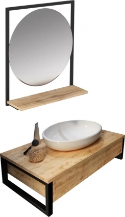 Мебель для ванной комнаты 1MarKa Grunge Loft 70П, дуб сонома