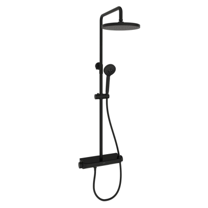 Душевая стойка Sancos Teo SC11002MB с термостатом, черный
