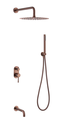 Душевой комплект Boheme Uno 464-2-CB С ВНУТРЕННЕЙ МОНТАЖНОЙ ЧАСТЬЮ, copper brushed