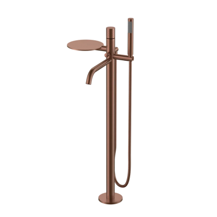 Напольный смеситель для ванны с душем Boheme Stick diamond 129-BRB brushed bronze