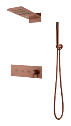 Душевой комплект Boheme Fusion 130-BRB С ВНУТРЕННЕЙ ЧАСТЬЮ, brushed bronze