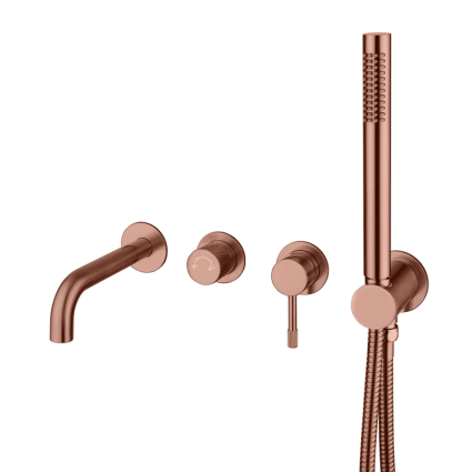 Встраиваемый смеситель для душа и ванны Boheme Uno 464-3-CB С ВНУТРЕННЕЙ ЧАСТЬ, copper brushed