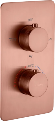 Термостатический смеситель встраиваемый Boheme Cell 134-3-CB С ВНУТРЕННЕЙ ЧАСТЬЮ, copper brushed