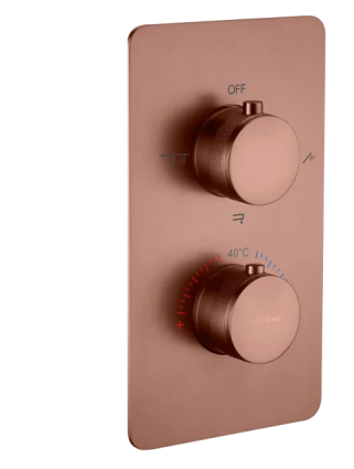 Термостатический смеситель встраиваемый Boheme Cell 134-3-BRB С ВНУТРЕННЕЙ ЧАСТЬЮ, brushed bronze