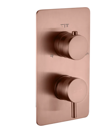 Термостатический смеситель встраиваемый Boheme Cell 135-3-CB С ВНУТРЕННЕЙ ЧАСТЬЮ, copper brushed