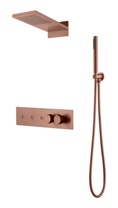 Душевой комплект Boheme Fusion 131-CB С ВНУТРЕННЕЙ ЧАСТЬЮ, copper brushed