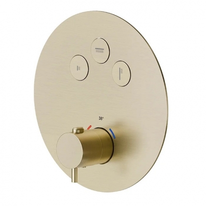 Термостатический смеситель встраиваемый Newform X-Steel 316 70427EX.59.098 pale gold