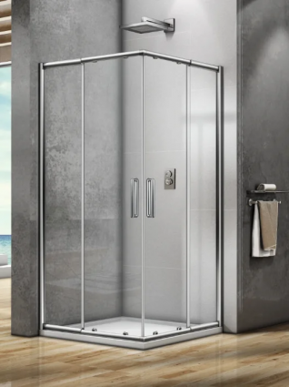 Душевой уголок Good Door Spirit CR-100-C-CH 100х100 см, профиль глянцевый хром, стекло прозрачное