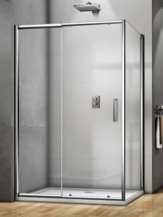 Душевая дверь в нишу Good Door Spirit WTW-140-C-CH 140х190 см, профиль глянцевый хром, стекло прозрачное