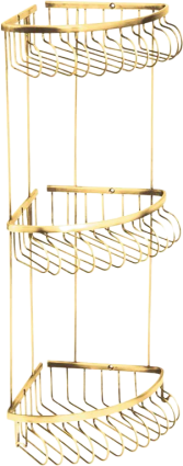 Полка Boheme Imperiale 10428 угловая, тройная, золото