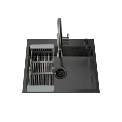 Мойка кухонная Cerutti Spa 11256 nano black, графит