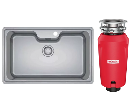 Комплект Мойка Franke Bell ВСX 610-81 TL нержавеющая сталь + Измельчитель 134.0715.096