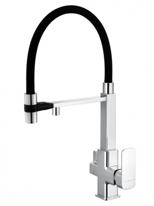 Смеситель для кухни Wonzon & Woghand WW-88458012-CR с гибким изливом, хром