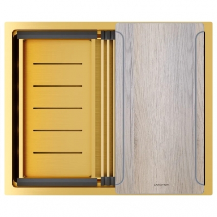 Мойка кухонная Paulmark Next-Multi Sink 54 UNI PM785445-BG брашированное золото