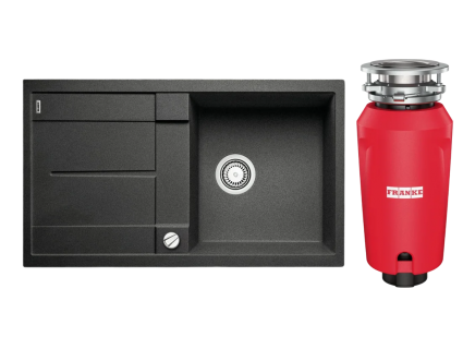 Комплект Мойка Blanco Metra 5S 513044 антрацит + Измельчитель Franke 134.0715.095
