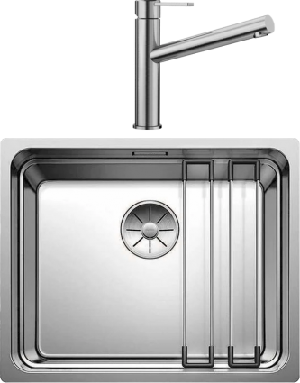 Комплект Мойка Blanco Etagon 500-U + Смеситель Ambis Ambis 523118