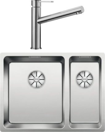 Комплект Мойка Blanco Andano 340/180-IF L + Смеситель Ambis Ambis 523118