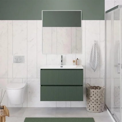 Мебель для ванной комнаты BelBagno Uno-mini 90 подвесная, 2 ящика, матовая еловая