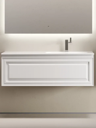 Тумба с раковиной Sancos Very 120 R подвесная, 1 ящик, bianco