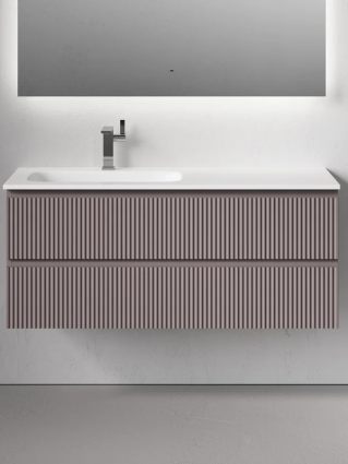 Тумба с раковиной Sancos Snob R 120 L подвесная, doha soft