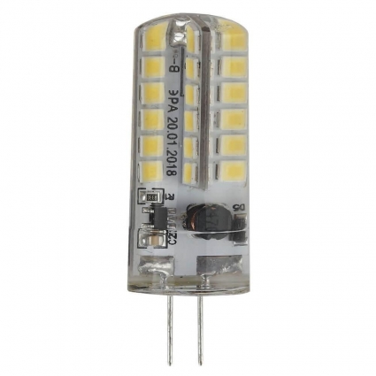 Лампа светодиодная ЭРА G4 3,5W 2700K прозрачная LED JC-3,5W-12V-827-G4 Б0033195