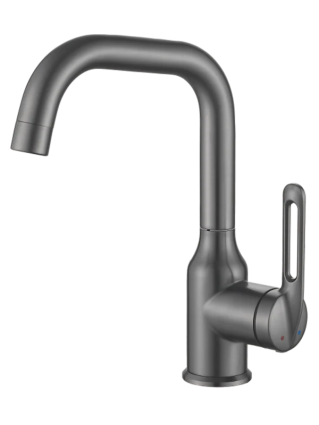 Смеситель для раковины Haiba HB10825-3 оружейная сталь