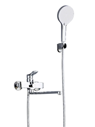 Смеситель с длинным изливом для ванны Haiba HB22553 хром