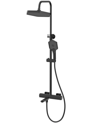 Душевая стойка Haiba HB24726-7 с термостатом, черная