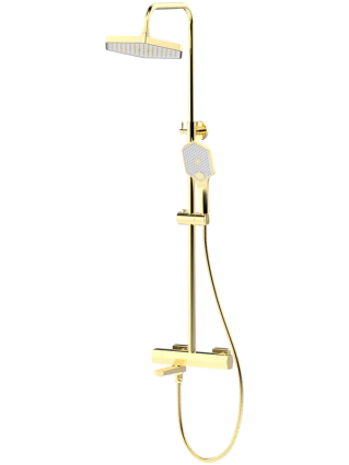 Душевая стойка Haiba HB24726-5 с термостатом, золото